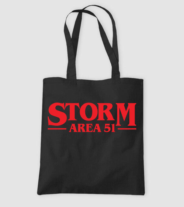 storm area 51 stranger model negru pe tricou