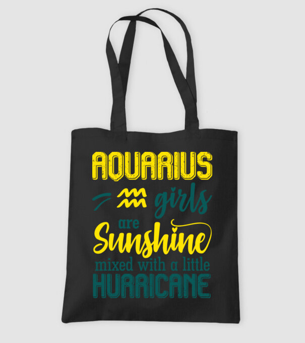 Sunshine with Hurricane AQUARIUS model negru pe tricou