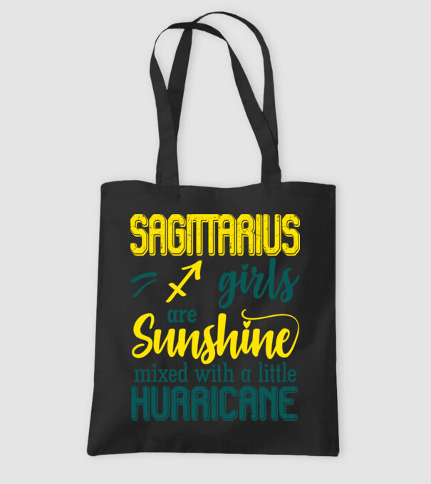 Sunshine with Hurricane SAGITTARIUS model negru pe tricou