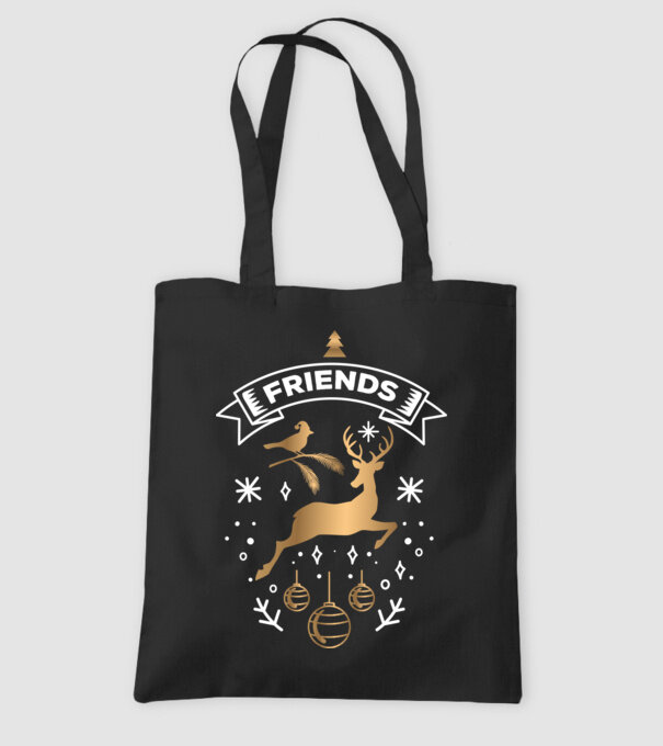 Best Friends Christmas 2 model negru pe tricou