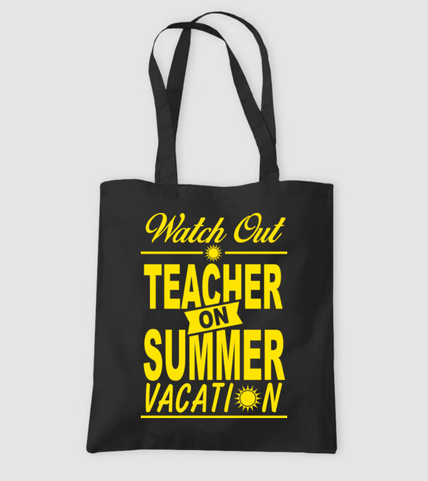 Profesor vacanță de vară ENG model negru pe tricou