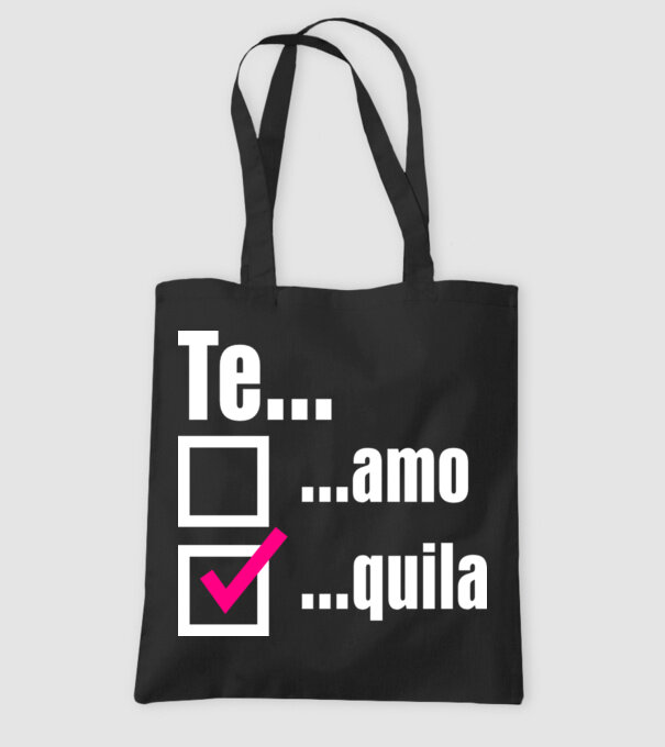 Te...quila model negru pe tricou