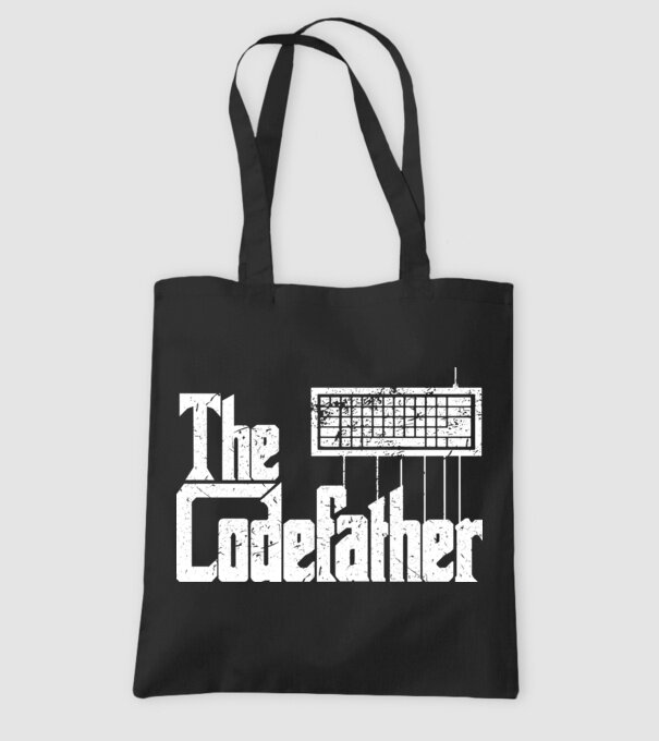 Tricou programator The Codefather model negru pe tricou
