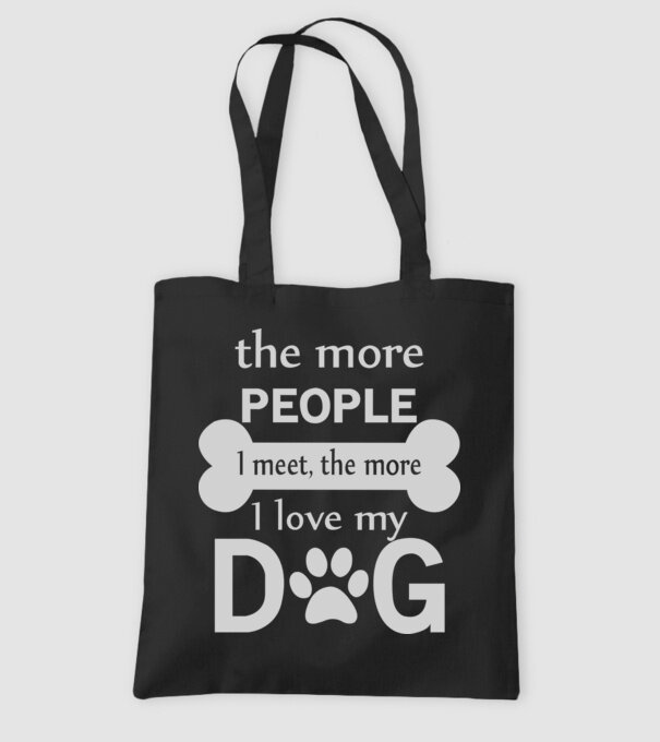 The more people i meet model negru pe tricou