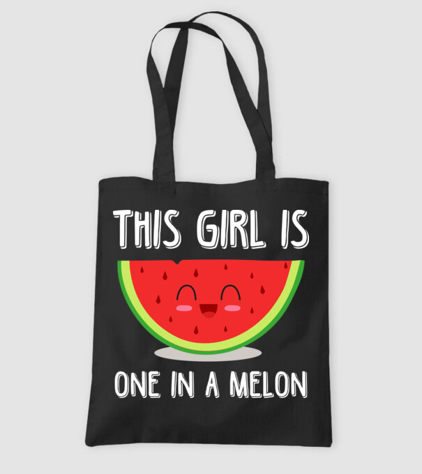 This girl is one in a melon white model negru pe tricou