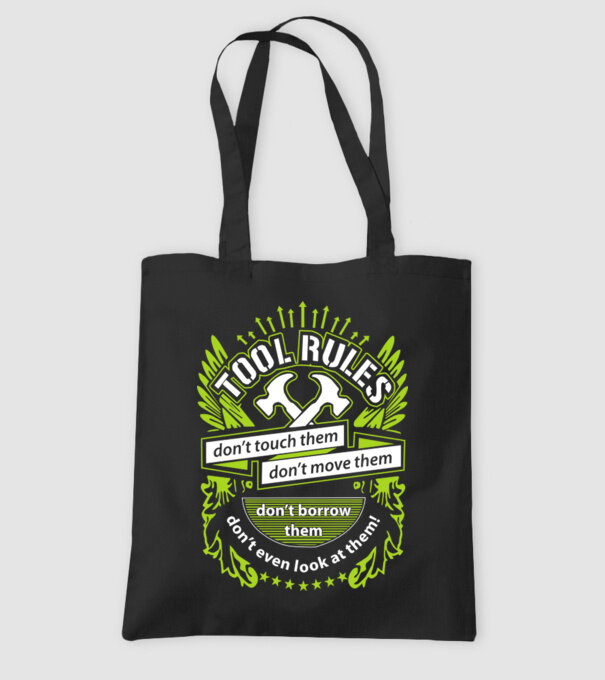 Tool rules model negru pe tricou