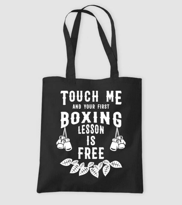Touch me if you want a free lesson model negru pe tricou
