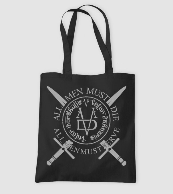 Valar Morghulis model negru pe tricou