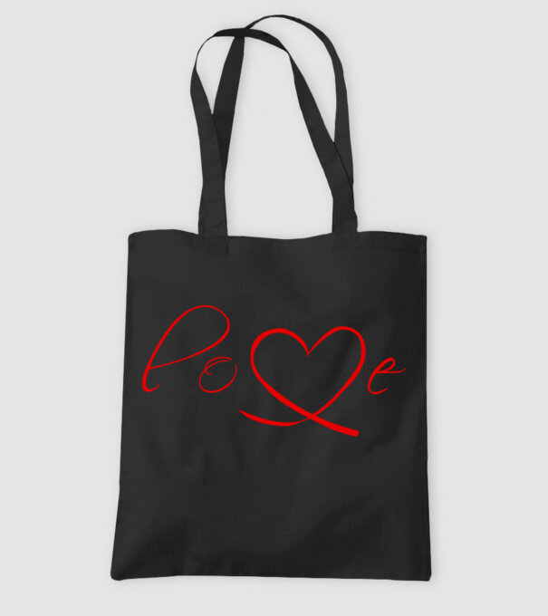 Love Valentines day model negru pe tricou