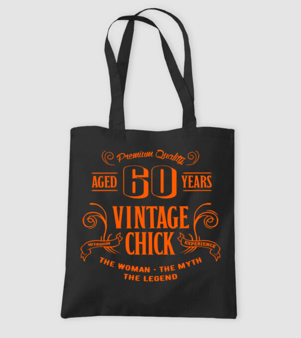 Vintage chick - 60 model negru pe tricou