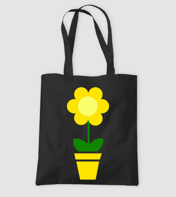 Flower model negru pe tricou
