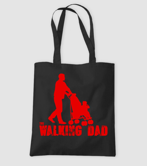 Walking dad model negru pe tricou
