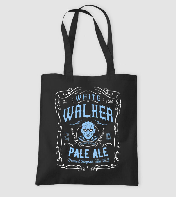White Walker Pale Ale model negru pe tricou