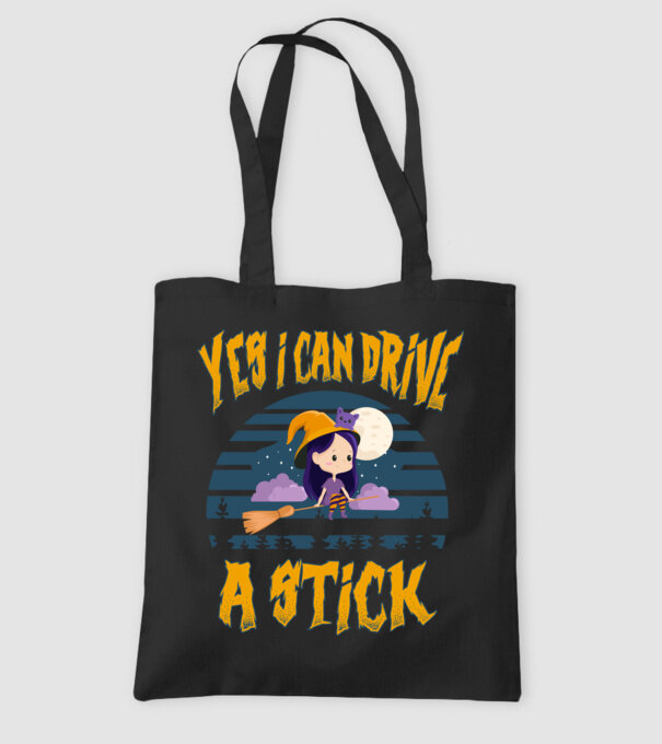 Yes, i can drive a stick model negru pe tricou