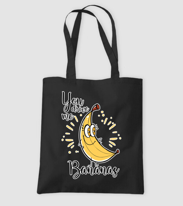 You drive me bananas you are the apple of my eye-01 model negru pe tricou