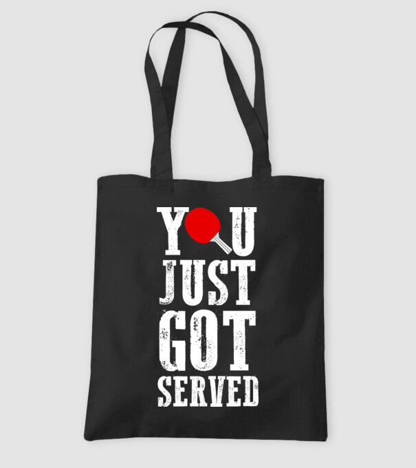 You just got served model negru pe tricou