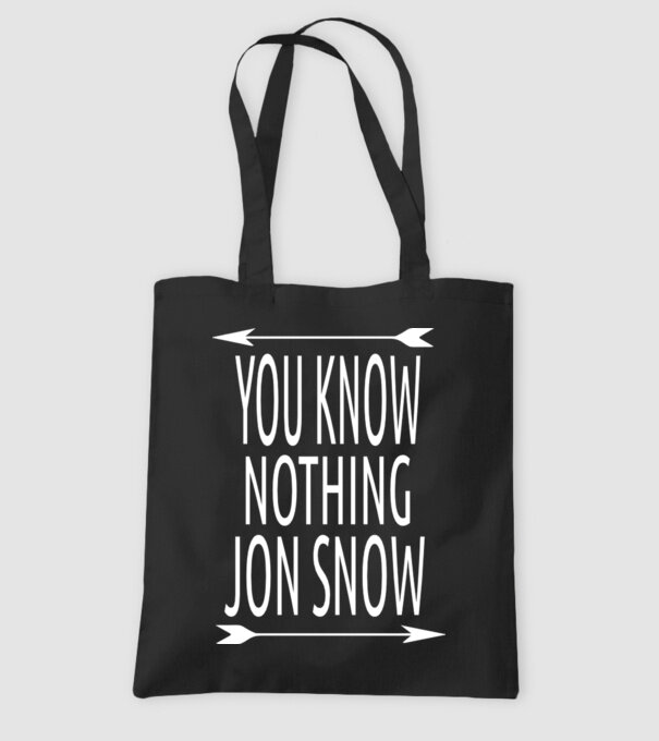 You Know Nothing Jon Snow model negru pe tricou