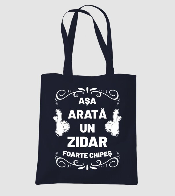 Așa arată un zidar foarte chipeș model albastru închis pe tricou