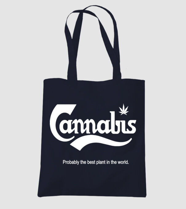 Cannabis model albastru închis pe tricou