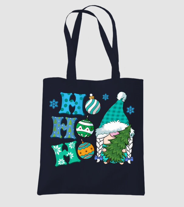 Ho-ho-ho gnome model albastru închis pe tricou