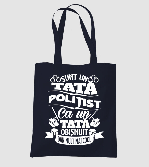 Sunt un tată polițist model albastru închis pe tricou