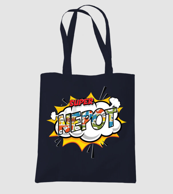 Super Nepot model albastru închis pe tricou