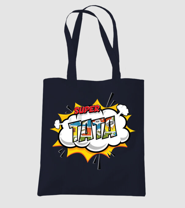 Super tata model albastru închis pe tricou