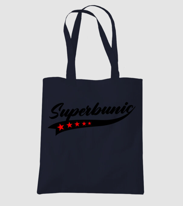 superbunic model albastru închis pe tricou