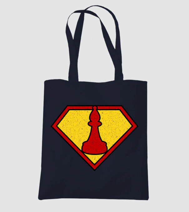 SuperChess alergător de șah model albastru închis pe tricou