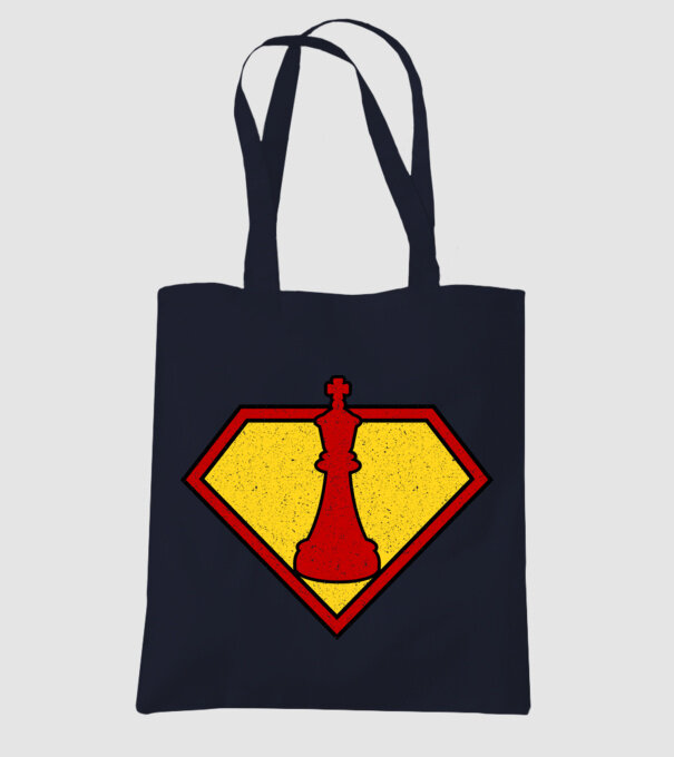 SuperChess rege model albastru închis pe tricou