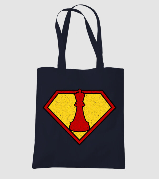 SuperChess regină model albastru închis pe tricou