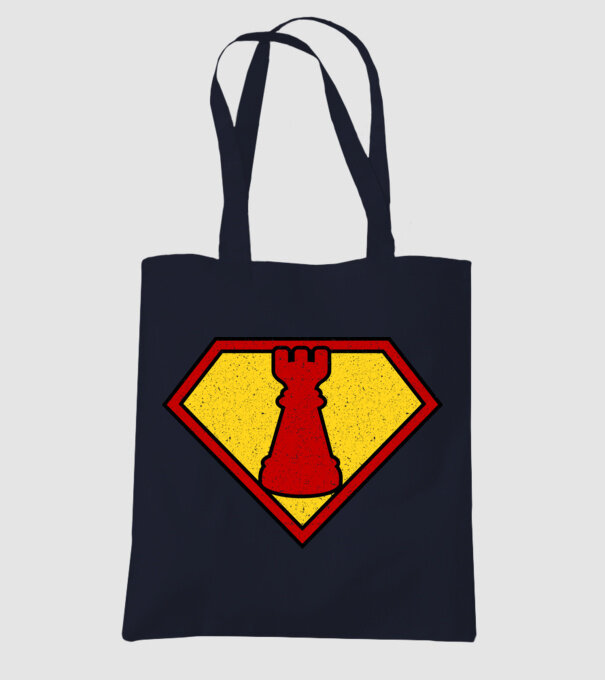 SuperChess turnul de sah model albastru închis pe tricou
