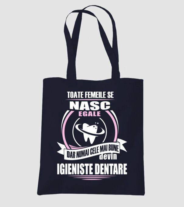 Toate femeile se nasc egale, dar numai cele mai bune devin igieniste dentare model albastru închis pe tricou