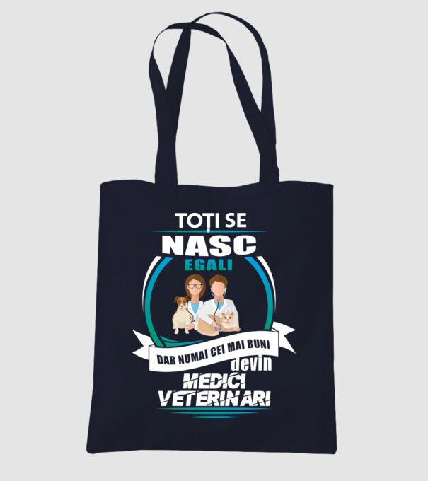 Toți se nasc egali, dar numai cei mai buni devin medici veterinari model albastru închis pe tricou