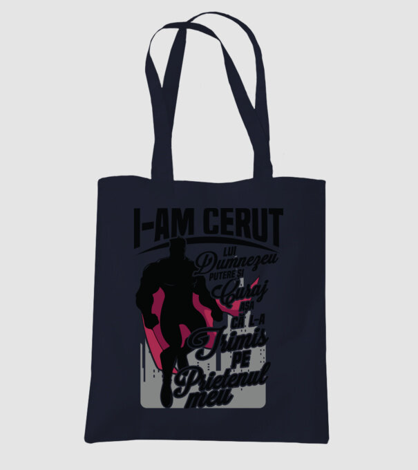I-am cerut lui Dumnezeu putere și curaj - așa că l-a trimis pe prietenul meu model albastru închis pe tricou