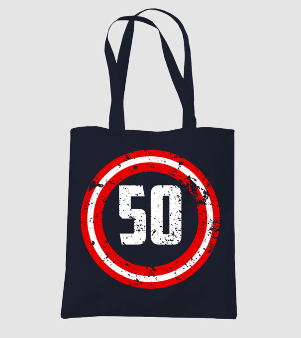 Birthday captain 50 Years old model albastru închis pe tricou