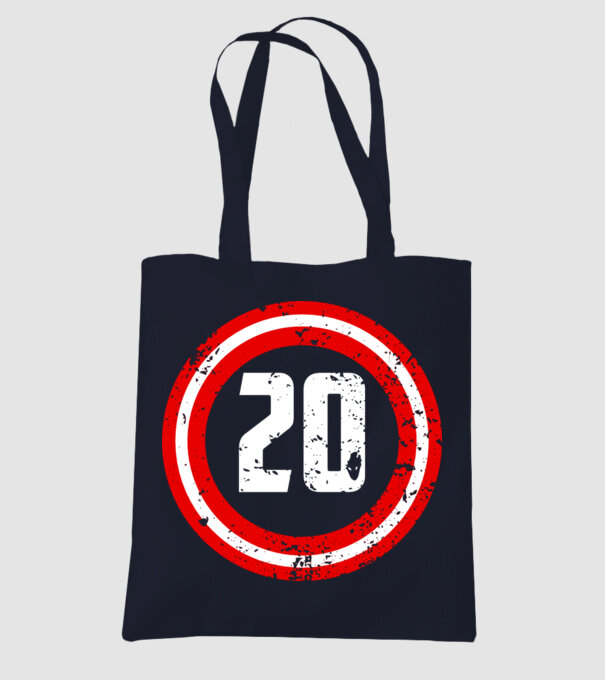 Birthday captain 20 Years old model albastru închis pe tricou
