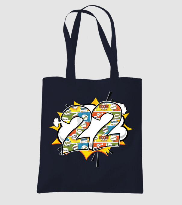 Birthday Comic Number 22 model albastru închis pe tricou