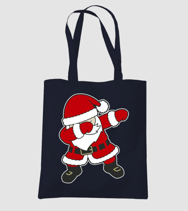 Dabbing Santa model albastru închis pe tricou