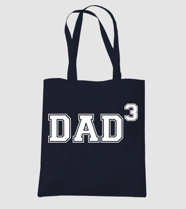 Dad for three model albastru închis pe tricou