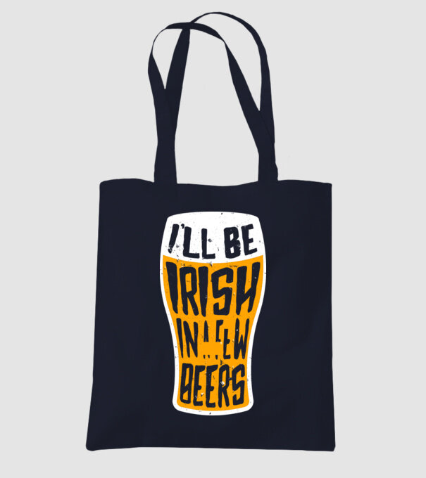 Irish in a few beer model albastru închis pe tricou