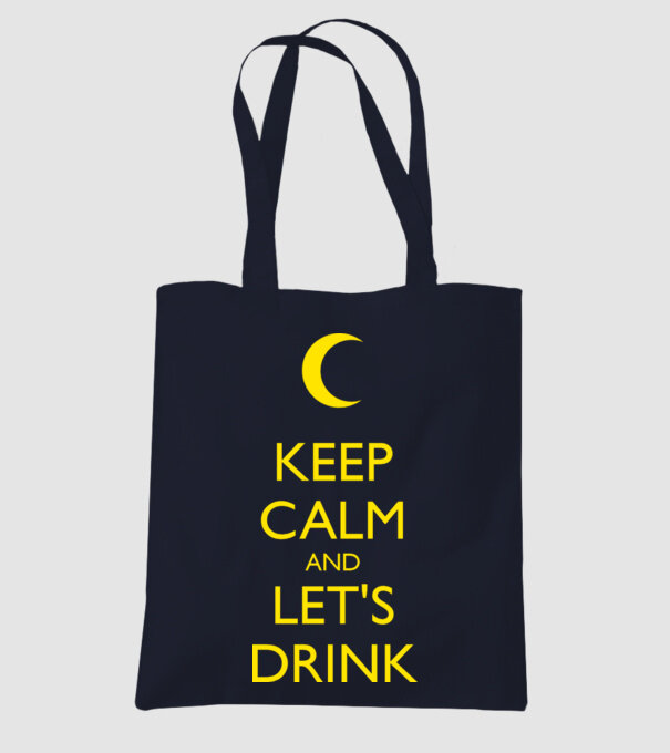keep calm and lets drink model albastru închis pe tricou