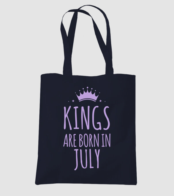 Kings are born in - July model albastru închis pe tricou