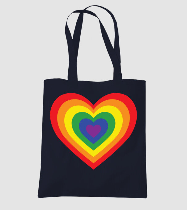 inimă lgbtq model albastru închis pe tricou