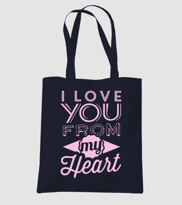 love you from model albastru închis pe tricou