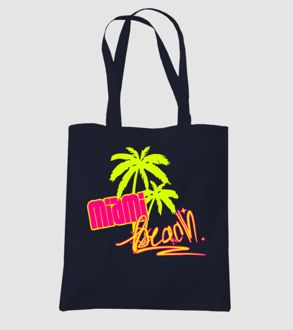 Miami beach model albastru închis pe tricou