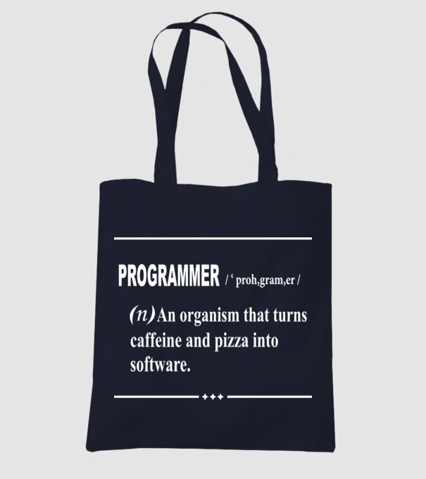 Programmer model albastru închis pe tricou