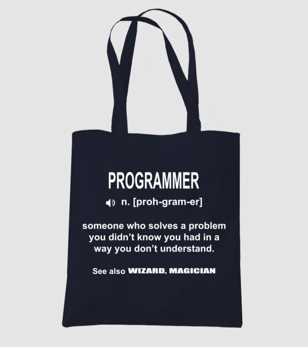 Programmer model albastru închis pe tricou