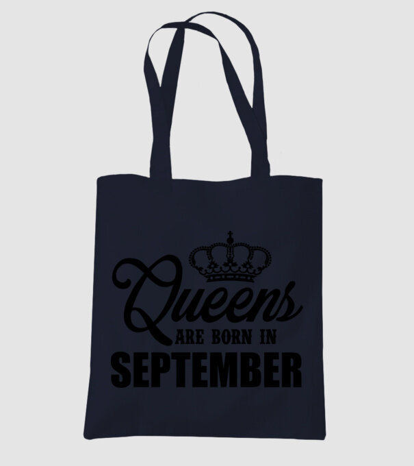 Queens are born in - September model albastru închis pe tricou