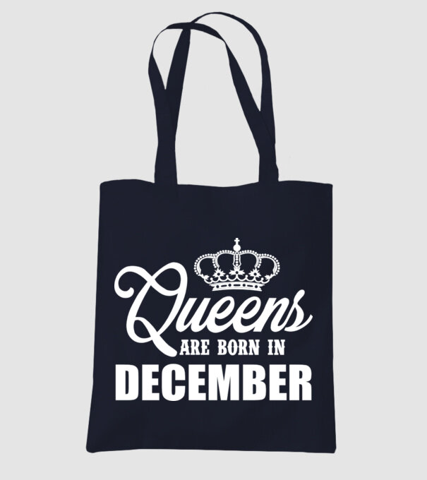 Queens are born in - December model albastru închis pe tricou